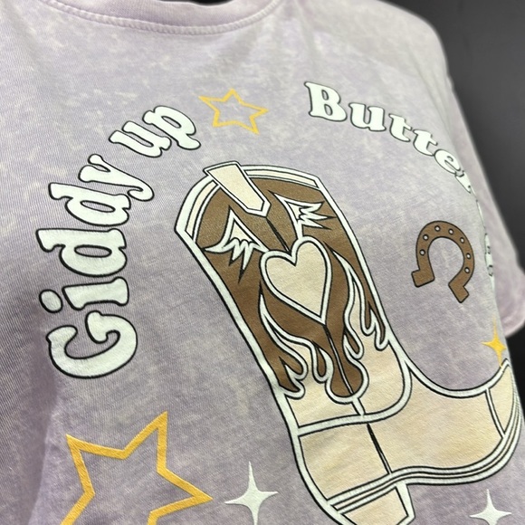 Daybreak Crewneck, Giddyup Buttercup, western boot/hat/horse shoe - Picture 2 of 7